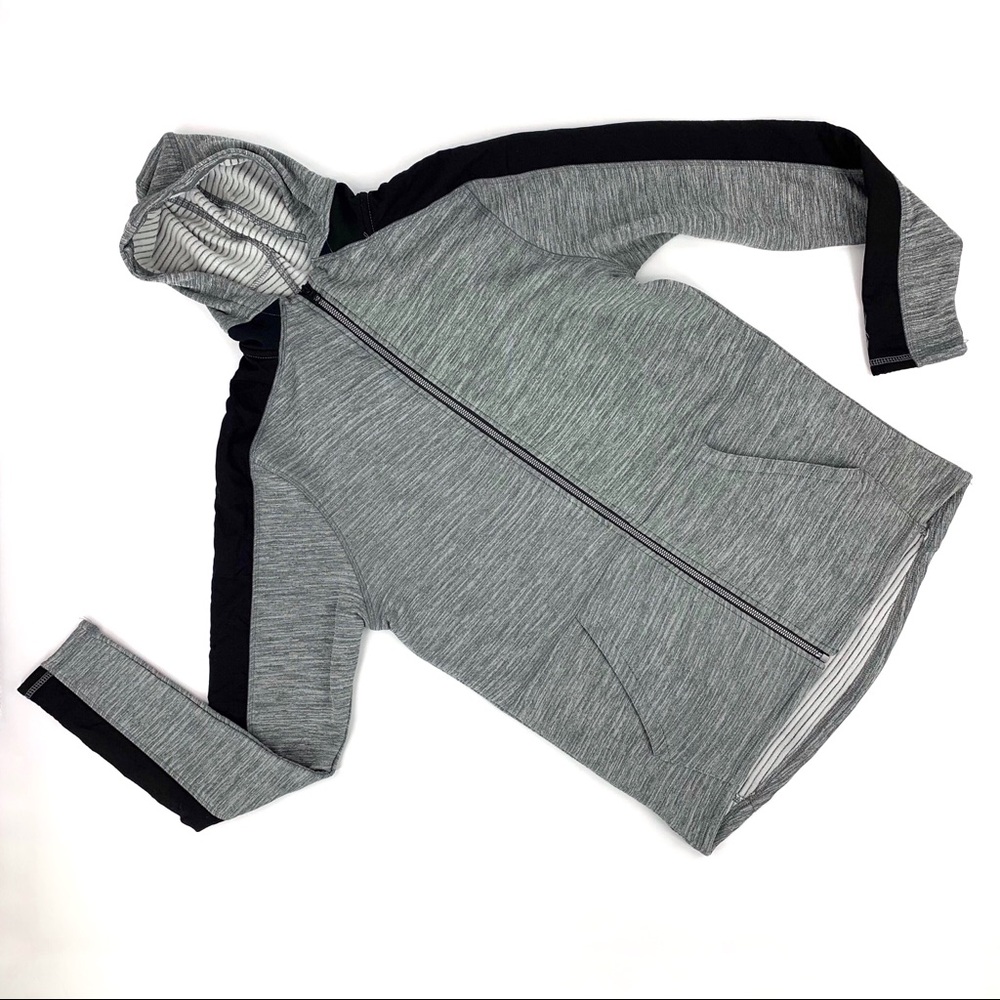 Spyder Active NWT Men's Heather Grey and Black Fill Zipper Hoodie, Small